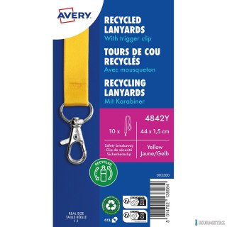 Smycze z recyklingowanego PET, 10 szt., 15 _ 440 mm, żółte, 4842Y