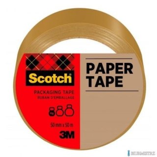 Taśma pakowa SCOTCH® Mailing , papierowa, 50mm x50m, 1szt., brązowa 7100301050