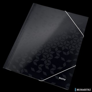 Teczka kartonowa z gumką WOW Leitz, czarna 39820095