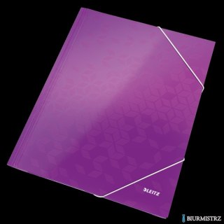 Teczka kartonowa z gumką WOW fioletowa 39820062 LEITZ