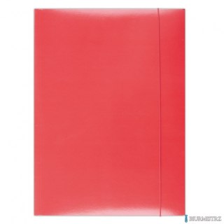 Teczka z gumką , karton, A4, 300gsm, 3-skrz., czerwona, typu OFFICE PRODUCTS 21191131-04