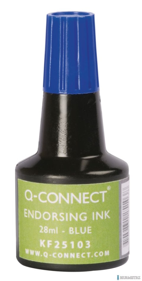 Tusz do pieczątek , 28ml, niebieski, typu Q-CONNECT KF25103