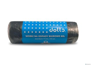 Worki na śmieci 60l 50szt. DOTTS standard (HDPE) 7mic czarne