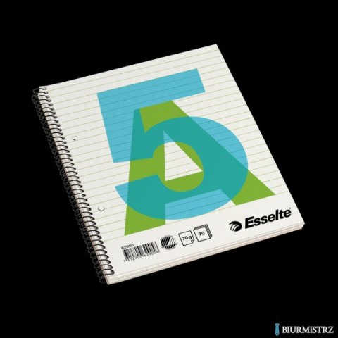 Zeszyt biurowy, A5, w linię, spirala z boku Esselte, 62905