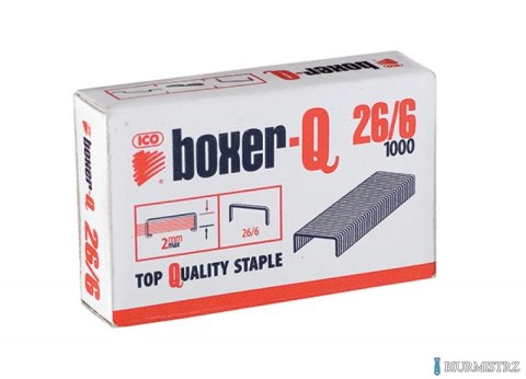 Zszywki SAX/BOXER 26/6 galwanizowane, 1000szt.ISAXBQ26/6