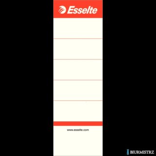 Etykiety grzbietowe do segregatorów 75mm białe 10szt ESSELTE 810801