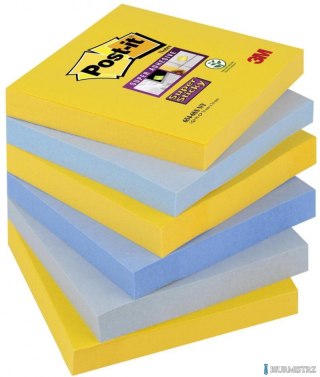 Bloczek samoprzylepny POST-IT_ Super Sticky (654-6SS-NY), 76x76mm, 6x90 kart., new york