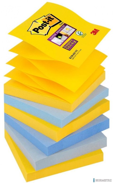 Bloczek samoprzylepny POST-IT_ Super sticky Z-Notes (R330-6SS-NY), 76x76mm, 6x90 kart., new york, 3M-70007042537