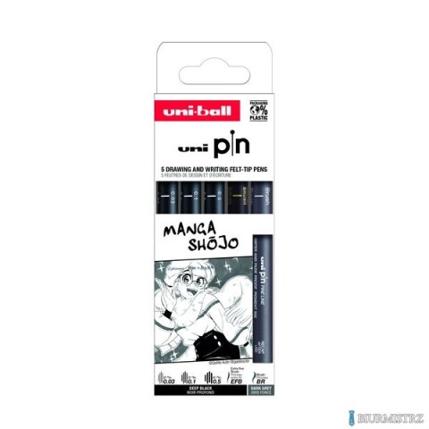Cienkopis PIN 200, ZESTAW 5 SZT_MANGA_SHOJO