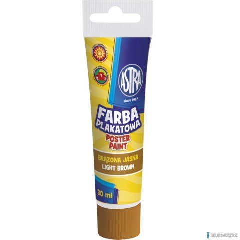 Farba plakatowa Astra tuba 30 ml - brązowa jasna, 83110912
