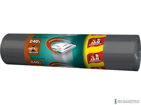JAN NIEZBĘDNY Worki LD czarne 240l 8 szt. 18059