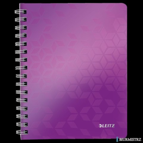 Kołonotatnik LEITZ WOW A5 80k PP kratka fioletowy 46410062