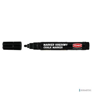 Marker kredowy, końcówka okrągła 1,5mm, 6g tuszu czarny TO-293 Toma