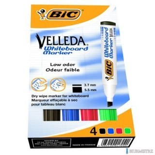 Marker suchościeralny BIC Velleda ECOlutions 1751 mix AST 4szt, 904950