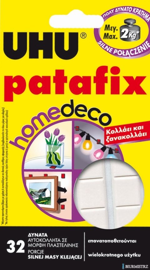 Masa samop.PATAFIX HOMEDECO UHU 40015 do 2kg (32kwadraty)