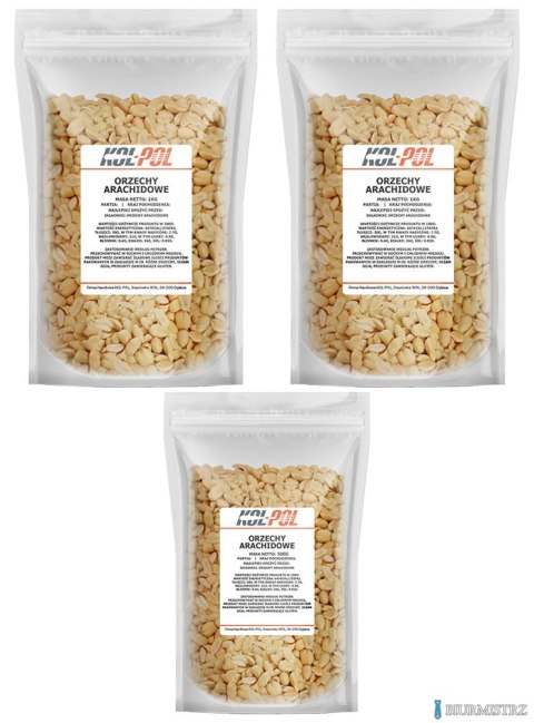 Orzechy ziemne 2,5kg orzeszki arachidowe prażone niesolone