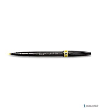 Precyzyjny pędzelek do kaligrafii i liternictwa Brush SignPen Artist ciemnożółty SESF30-Y PENTEL