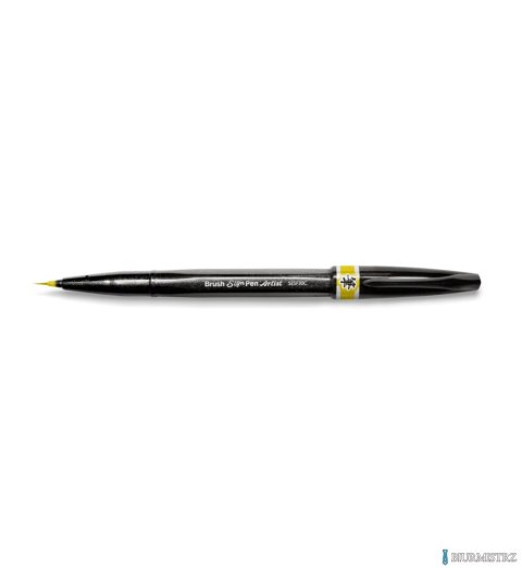 Precyzyjny pędzelek do kaligrafii i liternictwa Brush SignPen Artist ciemnożółty SESF30-Y PENTEL