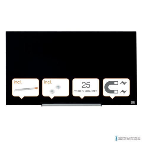 Szklana tablica Nobo Impression Pro 1000x560mm, czarna 1905180