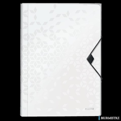 Teczka z 6 przegródkami PP Leitz WOW, biała 45890001