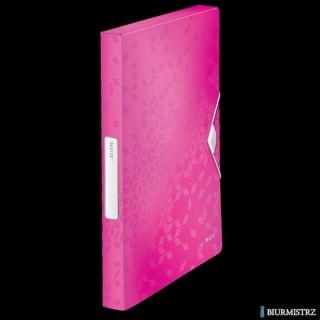 Teczka z gumką LEITZ WOW 30mm 250k A4 różowa 46290023