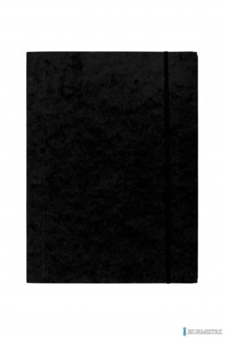 Teczka z gumką prostą DOTTS A4 preszpan czarna 390g
