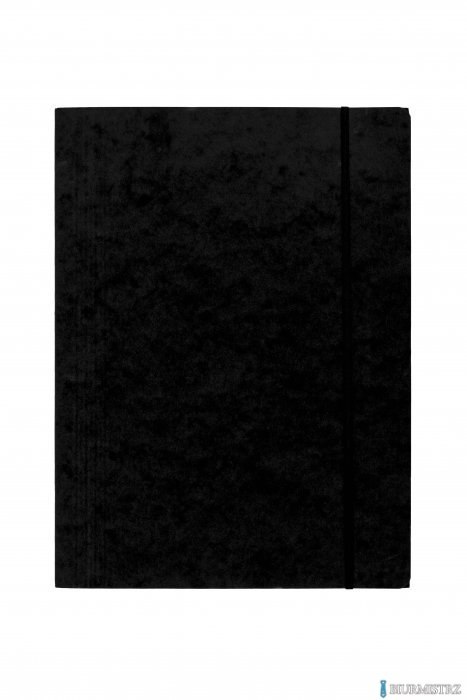 Teczka z gumką prostą DOTTS A4 preszpan czarna 390g