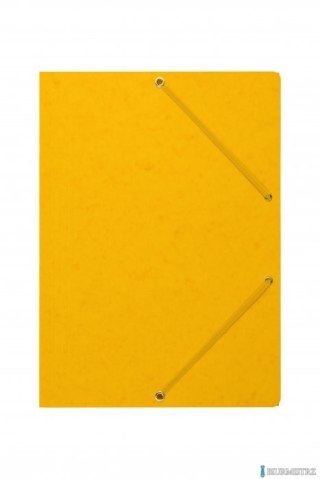 Teczka z gumką rogi DOTTS A4 preszpan żółta 390g
