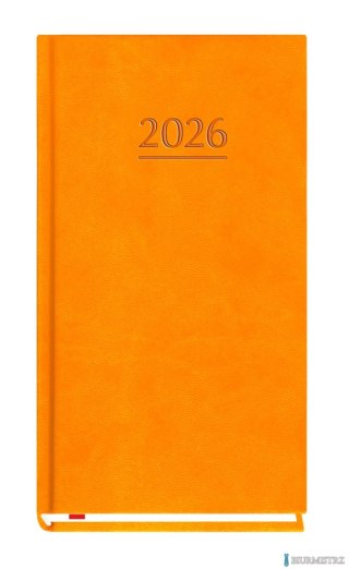 Terminarz Kieszonkowy 90x165mm 2026 - pomarańczowy Michalczyk i Prokop T-231V-P kalendarz 1 tydzień na 2 stronach