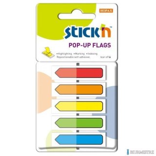 Zakładki indeksujące w podajniku strzałka (150sztuk) STICKN 26003