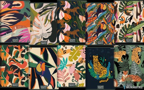 Zeszyt_TOP 2000 COLLAGE TROPICS A5 96k 70g mix linia z marginesem 400157940 SALE