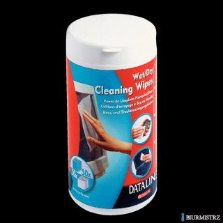 Chusteczki wilgotne i suche do ekranów ESSELTE DATALINE (po 50) 67119