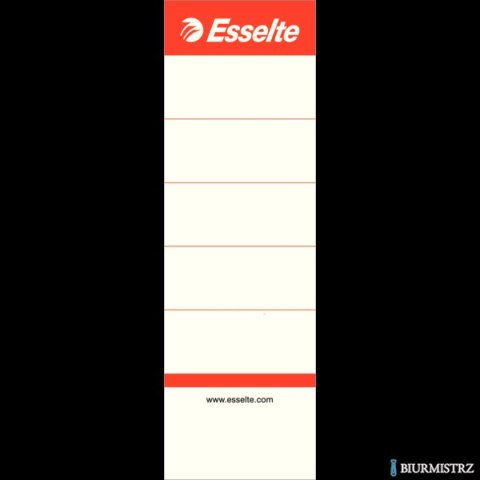 Etykiety grzbietowe do segregatorów 75mm białe 10szt ESSELTE 810801