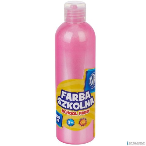 Farba szkolna Astra 250 ml - perłowa różowa, 301217038
