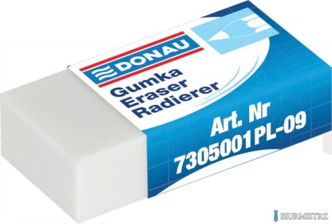 Gumka uniwersalna 41x21x11 mm biała DONAU