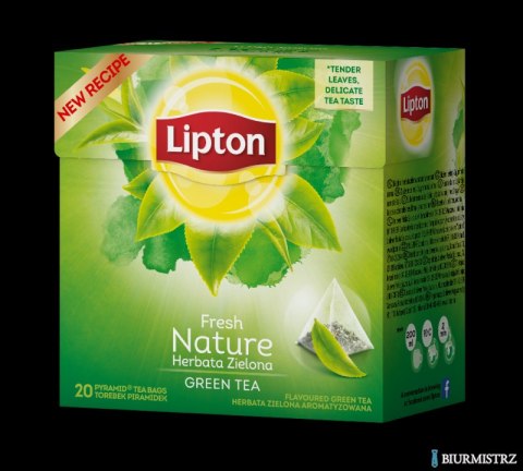 Herbata LIPTON PIRAMID GREEN TEA FRESH NATURE 20t zielona