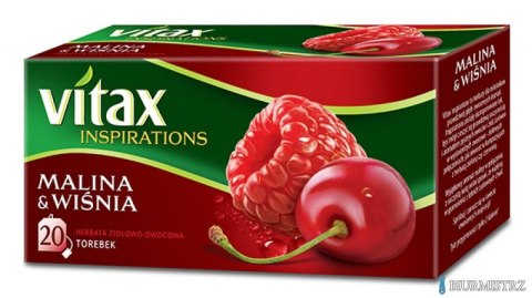 Herbata VITAX INSPIRATIONS MALINA&WIŚNIA 20t*2g zawieszka