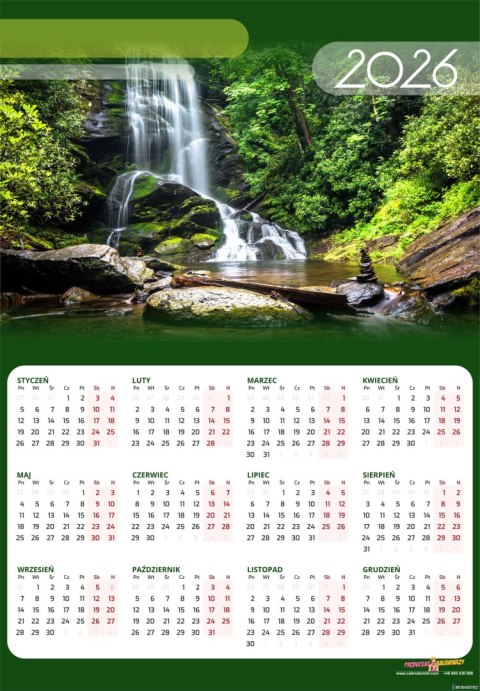 Kalendarz plakatowy B1 mix wzorów KALTOM (w tubie kartonowej)