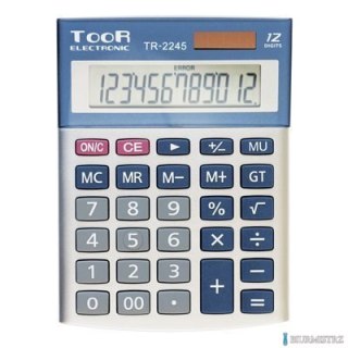 Kalkulator TOOR TR-2245, 12 pozycyjny, podwójne zasilanie 120-1424