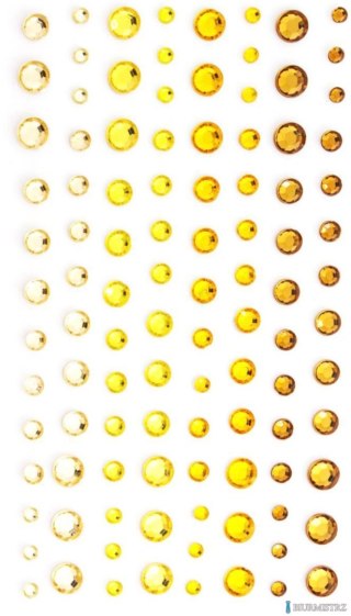 Kryształki samoprzylepne 3-6mm żółte (104) 251111 GALERIA PAPIERU