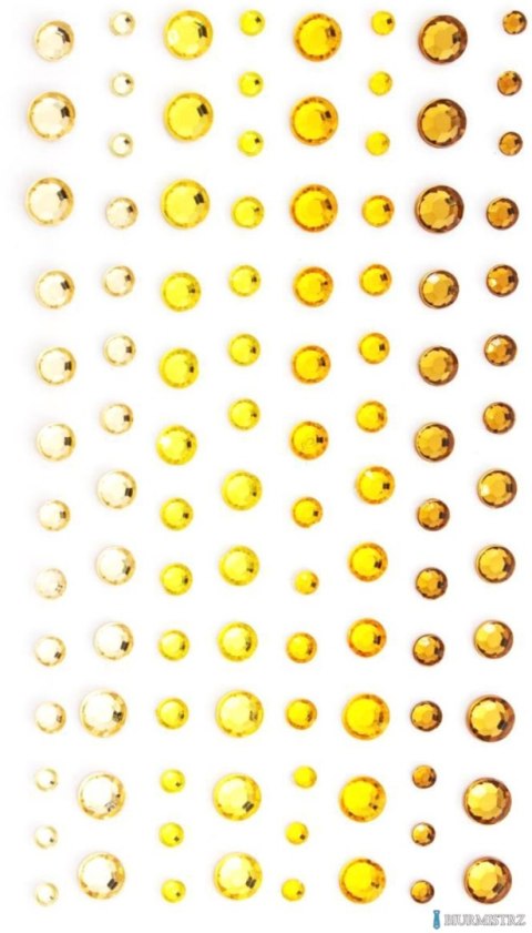 Kryształki samoprzylepne 3-6mm żółte (104) 251111 GALERIA PAPIERU