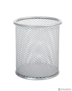 Kubek na długopisy DOTTS siatka srebrny 98x91mm (wys.xśr.)