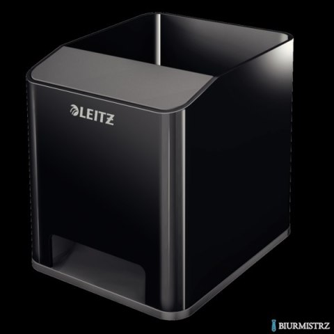 Kubek na długopisy LEITZ WOW czarny ze wzmacniaczem dźwięku 53630095