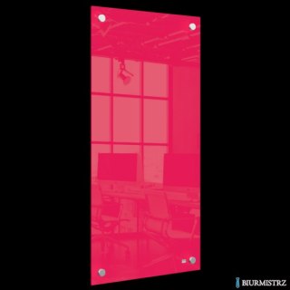 Mała podłużna szklana tablica suchościeralna Nobo Home 300x600mm, czerwona 1915605