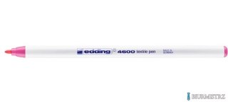Marker do tkanin okrągła końcówka 1 mm różowy Edding 4600/009/R