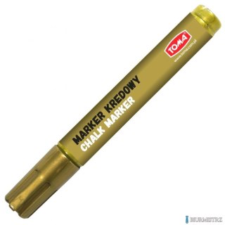 Marker kredowy, końcówka ścięta 15mm, 25g tuszu złoty TO-290 Toma