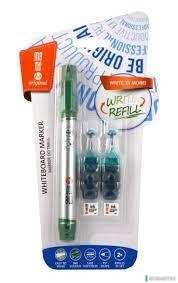 Marker suchościeralny MEMOBE + 2 ampułki z tuszem, okrągła końcówka, zielony MM010-04