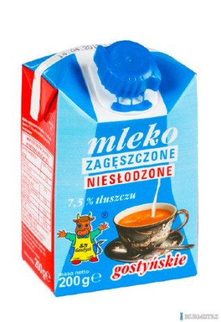 Mleko GOSTYŃ 7,5% zagęszczone niesłodzone 200g