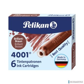 Naboje do piór, krótkie brązowe 100435996 PELIKAN