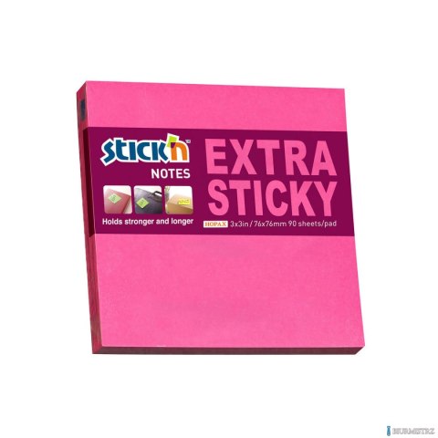 Notes samop. EXTRA STICKY 76x76 różowy neon 90 kart. 21671 MAPED